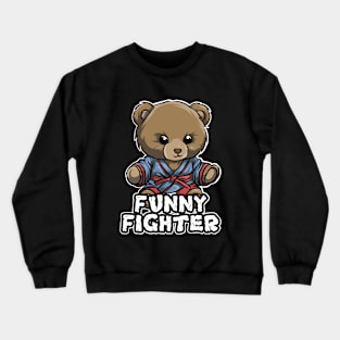 Teddy Bear Fighter Karate Crewneck Sweatshirt